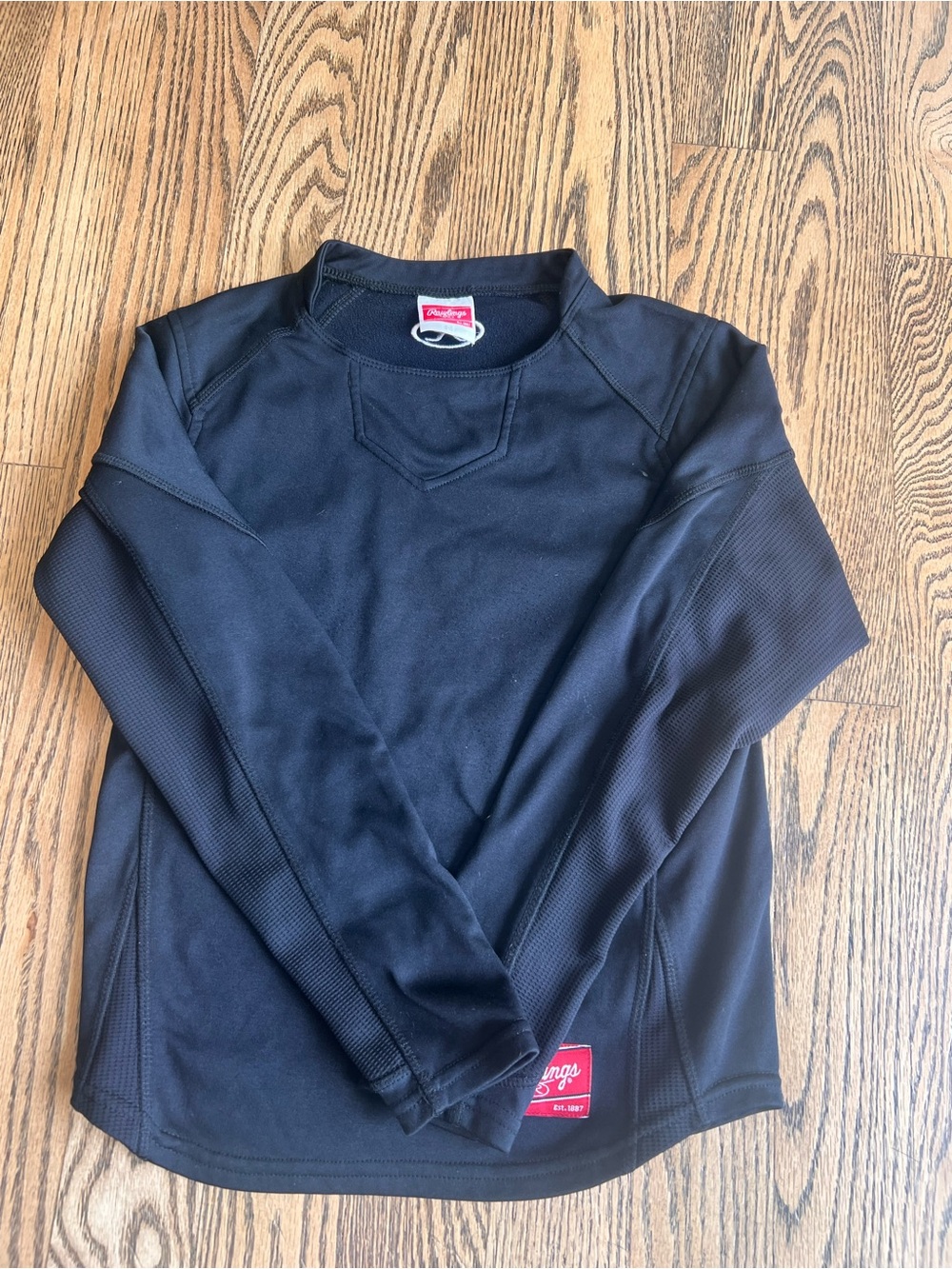 Rawlings Black Long Sleeve Performance Tee for Kids